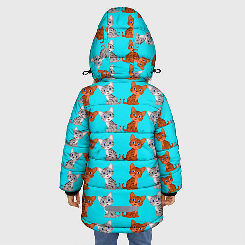 Зимняя куртка для девочки CURIOUS KITTENS / 3D-Светло-серый – фото 4