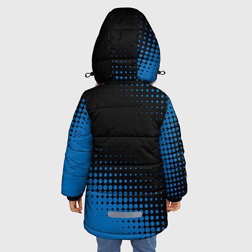 Зимняя куртка для девочки Inter абстракция / 3D-Черный – фото 4