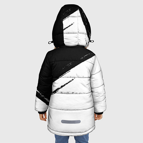Зимняя куртка для девочки Ювентус фс / 3D-Черный – фото 4