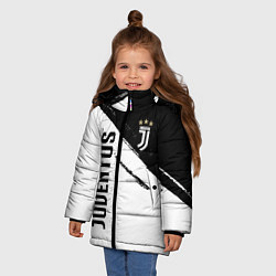 Куртка зимняя для девочки Ювентус фс, цвет: 3D-черный — фото 2