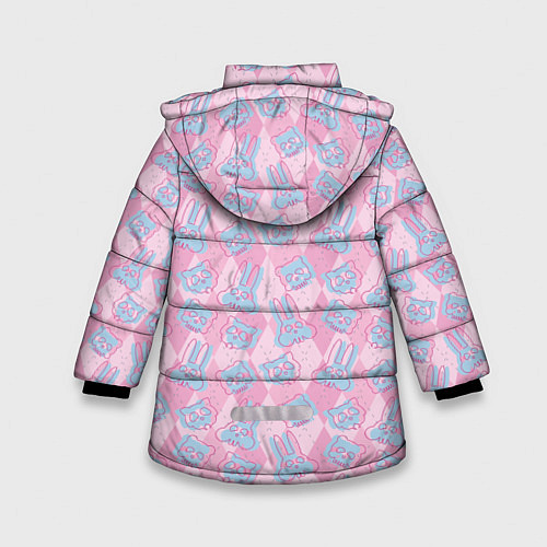 Зимняя куртка для девочки Паттерн черепов животных / 3D-Светло-серый – фото 2