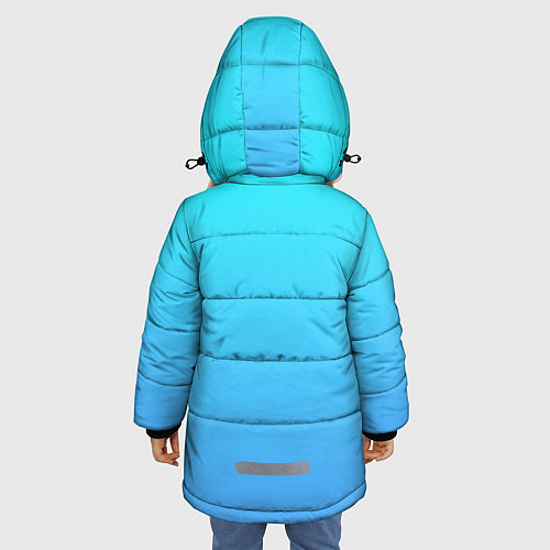 Зимняя куртка для девочки Fall Guy blue / 3D-Черный – фото 4