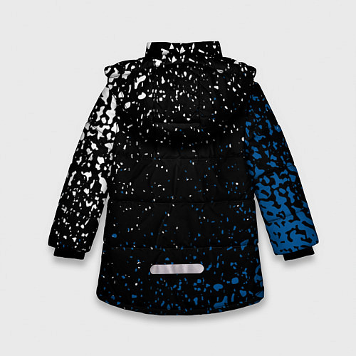 Зимняя куртка для девочки Psg брызги красок / 3D-Светло-серый – фото 2