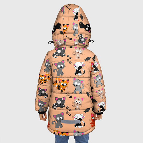 Зимняя куртка для девочки NAUGHTY KITTENS / 3D-Черный – фото 4