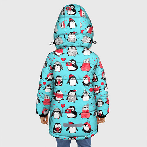 Зимняя куртка для девочки PENGUINS ON THE POSITIVE / 3D-Черный – фото 4
