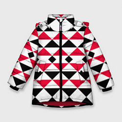 Зимняя куртка для девочки Geometric shapes triangles