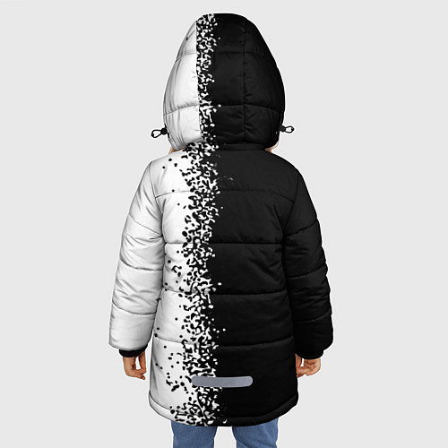 Зимняя куртка для девочки Юрист из России и Герб Российской Федерации / 3D-Черный – фото 4
