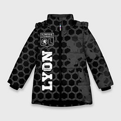 Куртка зимняя для девочки Lyon Sport на темном фоне FS, цвет: 3D-черный