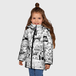 Куртка зимняя для девочки Spy Family Heh Семья Шпиона Анечка Фоджер, цвет: 3D-красный — фото 2