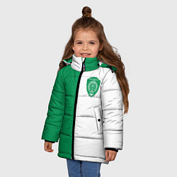 Куртка зимняя для девочки ФК Ахмат бело-зеленая форма, цвет: 3D-светло-серый — фото 2