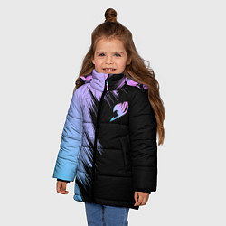 Куртка зимняя для девочки Хвост феи - neon, цвет: 3D-красный — фото 2