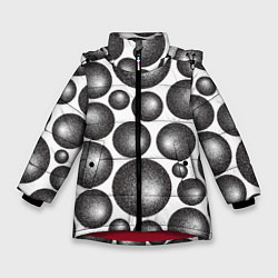Зимняя куртка для девочки Объёмные шары - текстура