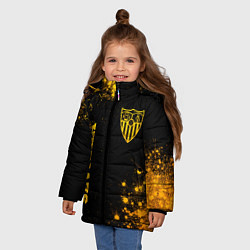 Куртка зимняя для девочки Sevilla - Gold Gradient, цвет: 3D-черный — фото 2