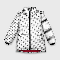 Зимняя куртка для девочки Газетные точки - текстура