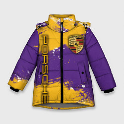 Куртка зимняя для девочки PORSCHE- LAKERS COLORS, цвет: 3D-светло-серый