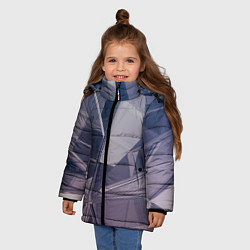 Куртка зимняя для девочки Стеклянная мозаика, цвет: 3D-светло-серый — фото 2