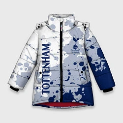 Куртка зимняя для девочки Tottenham hotspur Брызги красок, цвет: 3D-красный