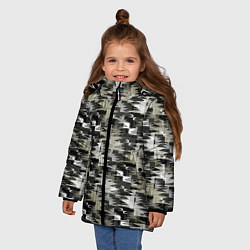 Куртка зимняя для девочки Абстрактный камуфляжный, цвет: 3D-черный — фото 2