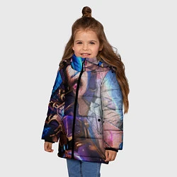 Куртка зимняя для девочки Jinx Arcane коллаж, цвет: 3D-черный — фото 2