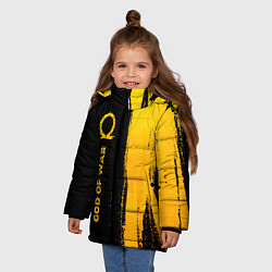 Куртка зимняя для девочки God of War - gold gradient: по-вертикали, цвет: 3D-черный — фото 2