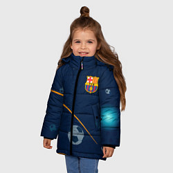 Куртка зимняя для девочки Barcelona Абстракция, цвет: 3D-красный — фото 2