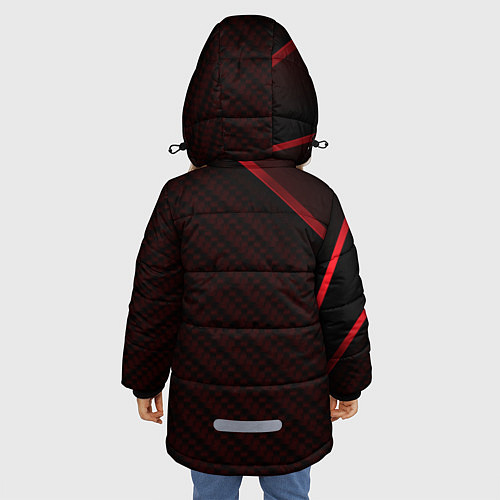 Зимняя куртка для девочки Suzuki Абстракция / 3D-Черный – фото 4