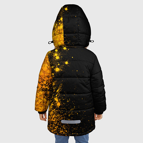 Зимняя куртка для девочки Lazio - gold gradient: по-вертикали / 3D-Черный – фото 4