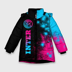 Куртка зимняя для девочки Inter - neon gradient: по-вертикали, цвет: 3D-черный