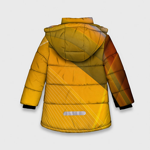 Зимняя куртка для девочки Lamborghini - абстракция / 3D-Светло-серый – фото 2