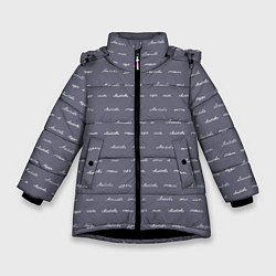 Куртка зимняя для девочки Фиолетовая любовь, цвет: 3D-черный