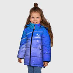 Куртка зимняя для девочки Субару - sport, цвет: 3D-черный — фото 2