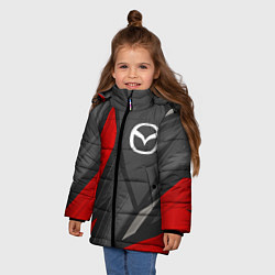 Куртка зимняя для девочки Mazda sports racing, цвет: 3D-черный — фото 2