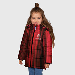 Куртка зимняя для девочки Citroёn - абстракция, цвет: 3D-светло-серый — фото 2
