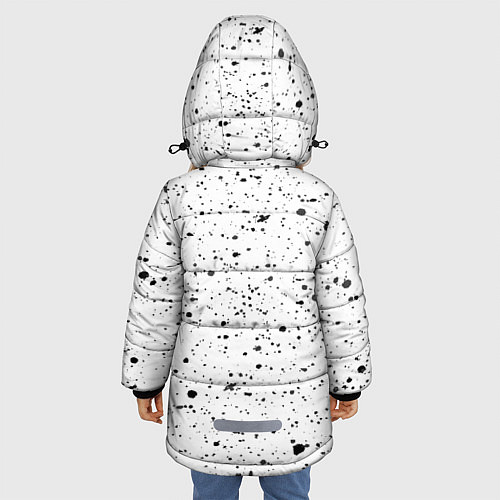 Зимняя куртка для девочки Рэпер Big Baby Tape в стиле граффити: по-вертикали / 3D-Черный – фото 4
