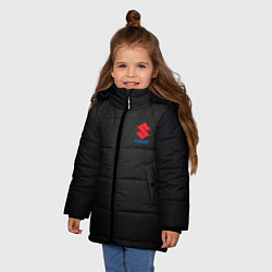 Куртка зимняя для девочки Suzuki - карбон, цвет: 3D-светло-серый — фото 2