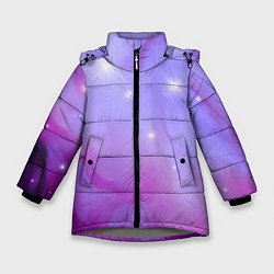 Куртка зимняя для девочки Космическое одеяло, цвет: 3D-светло-серый