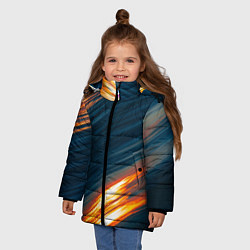 Куртка зимняя для девочки Раскаленная гладь, цвет: 3D-светло-серый — фото 2