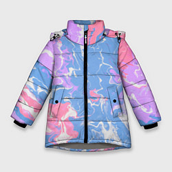 Зимняя куртка для девочки Цветная размытость