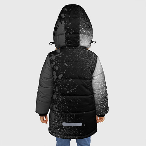 Зимняя куртка для девочки Tokyo Revengers glitch на темном фоне: по-вертикал / 3D-Черный – фото 4