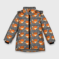Зимняя куртка для девочки Веселые лисички