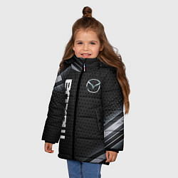 Куртка зимняя для девочки Mazda карбон, цвет: 3D-черный — фото 2