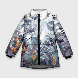 Зимняя куртка для девочки Пышный тропический лес
