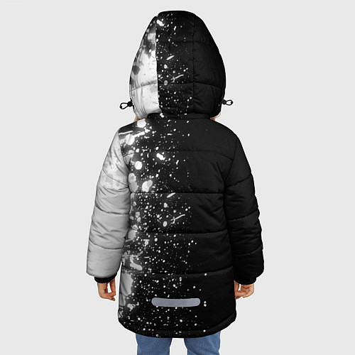 Зимняя куртка для девочки Воспитатель из России и герб РФ: по-вертикали / 3D-Черный – фото 4