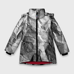 Куртка зимняя для девочки Имитация скалы, цвет: 3D-красный