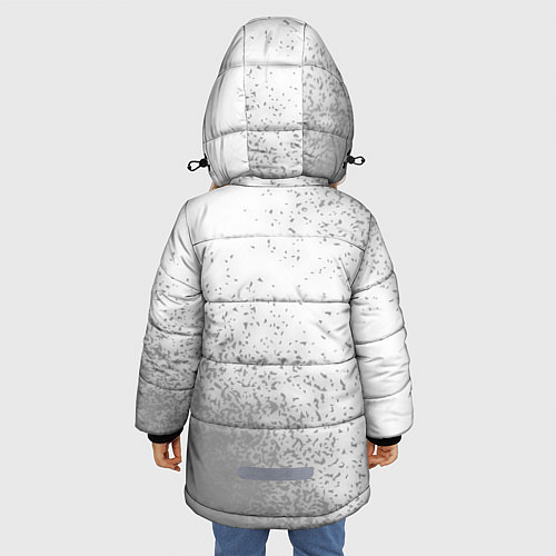 Зимняя куртка для девочки Angels of Death glitch на светлом фоне: надпись, с / 3D-Черный – фото 4