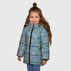 Куртка зимняя для девочки Стили музыки, цвет: 3D-светло-серый — фото 2