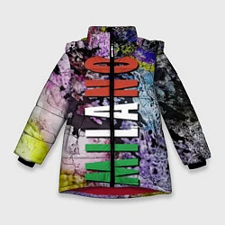 Куртка зимняя для девочки Avant-garde color texture - Milano, цвет: 3D-красный