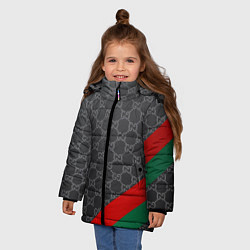 Куртка зимняя для девочки В стиле gucci, цвет: 3D-красный — фото 2
