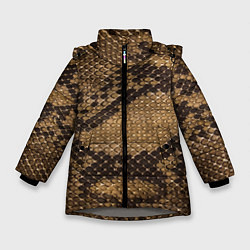 Зимняя куртка для девочки Кожа питона - fashion 2028