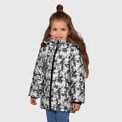 Куртка зимняя для девочки Весёлая девушка, цвет: 3D-светло-серый — фото 2
